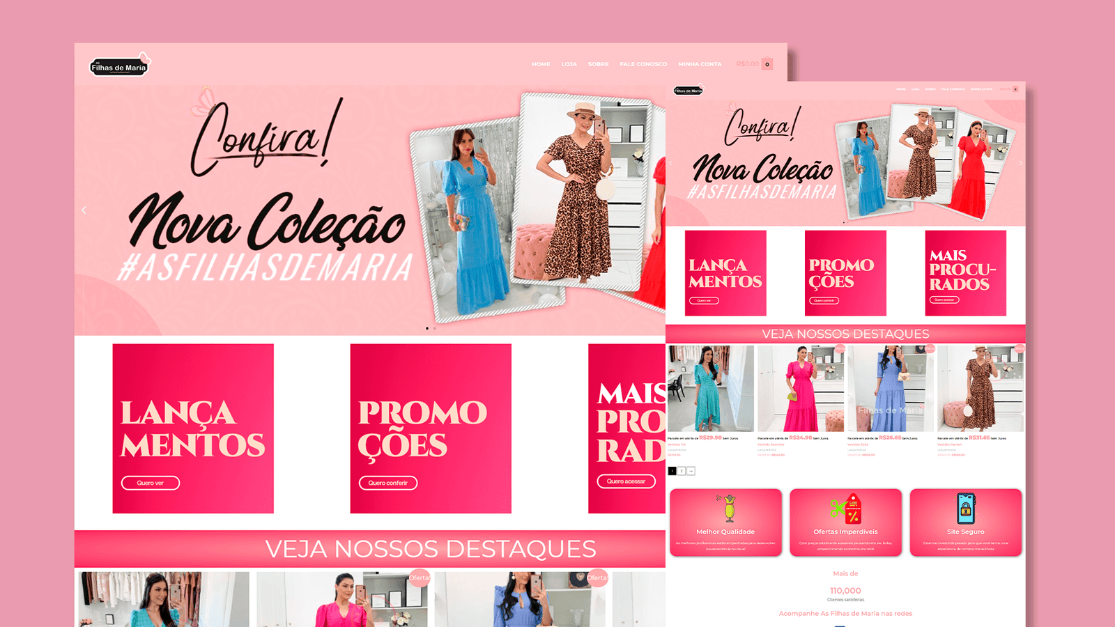 Mockup site Filhas as Maria
