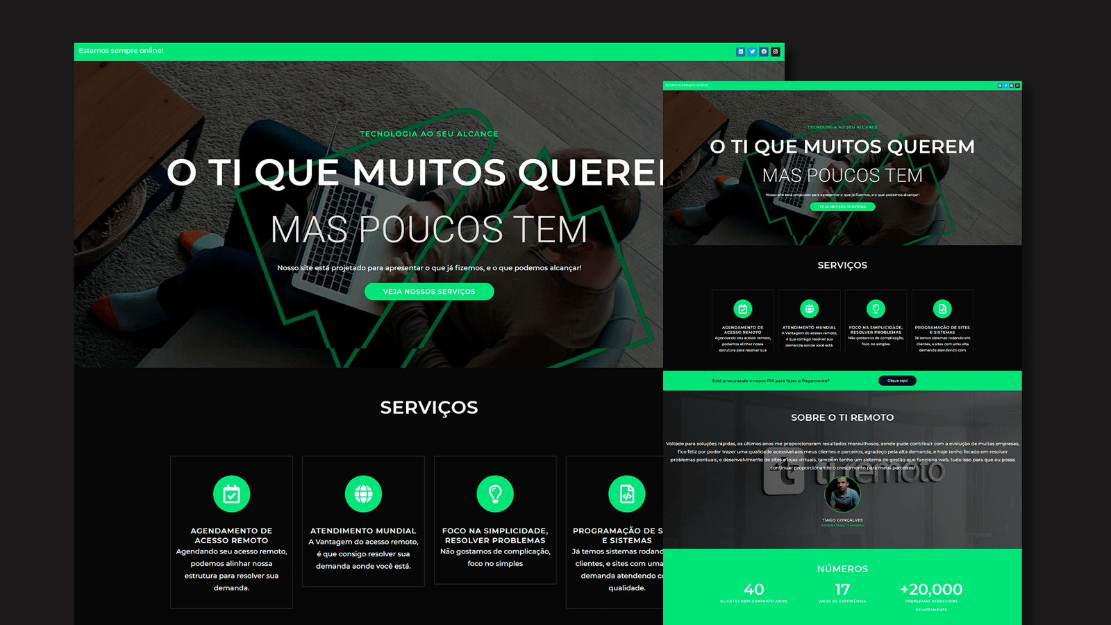 Mockup site TI Remotos